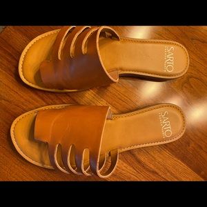Franco Sarto camel leather sandals